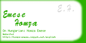 emese homza business card